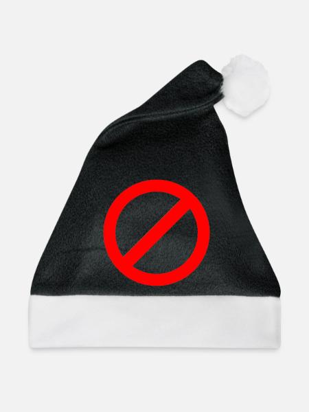 Nicht erlaubt - Weihnachtsmütze - Schwarz/Weiß