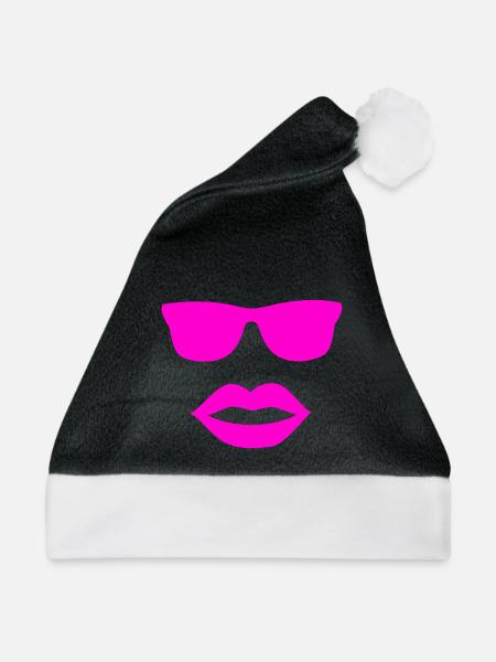 Sonnenbrille - Weihnachtsmütze - Schwarz/Weiß