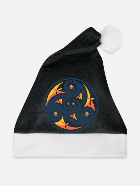 Blue Breton Triskell - Weihnachtsmütze - Schwarz/Weiß
