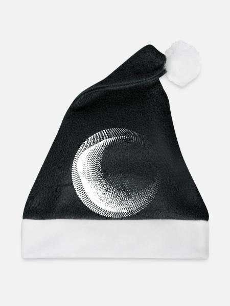 Kreis-Punkte-Design - Weihnachtsmütze - Schwarz/Weiß - Vorne