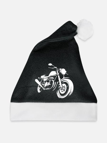 Motorrad Motorradfaher - Weihnachtsmütze - Schwarz/Weiß