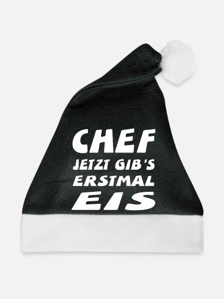 Chef - Weihnachtsmütze - Schwarz/Weiß