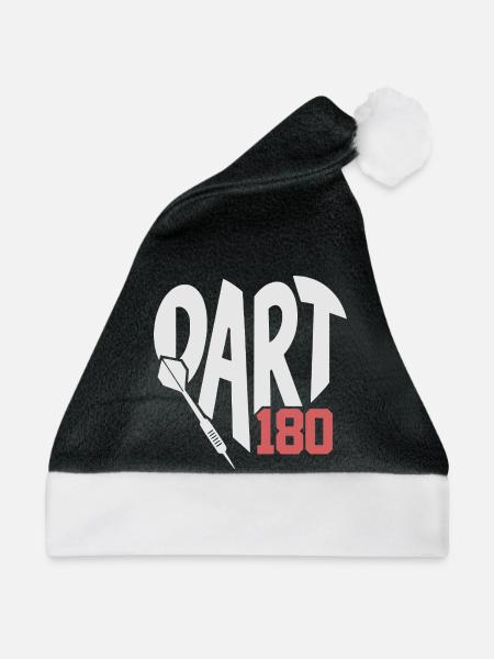 Dart Herz mit Pfeil 180 - Weihnachtsmütze - Schwarz/Weiß