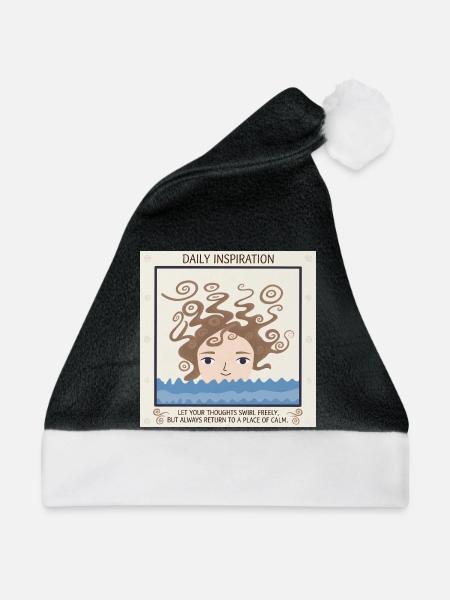Meer der Ruhe und Gedanken - Weihnachtsmütze - Schwarz/Weiß