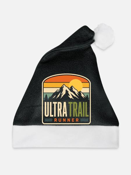 Ultra Trail Runner Mountain Sunset - Weihnachtsmütze - Schwarz/Weiß