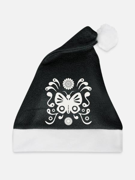Boho Butterfly L White Cloud Dancer - Weihnachtsmütze - Schwarz/Weiß