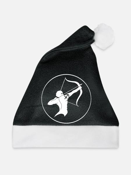 Schütze (weiß) - Weihnachtsmütze - Schwarz/Weiß