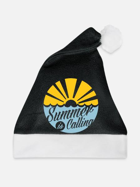 summer-is-calling-white-design - Weihnachtsmütze - Schwarz/Weiß