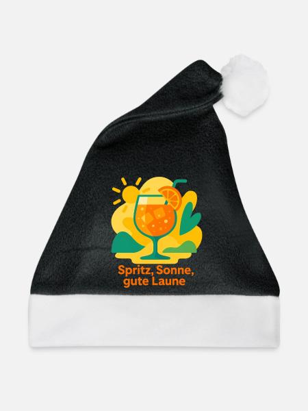 Sonnen Cocktail Gute Laune - Weihnachtsmütze - Schwarz/Weiß