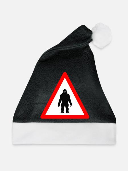 Vorsicht, Sasquatch voraus - Weihnachtsmütze - Schwarz/Weiß