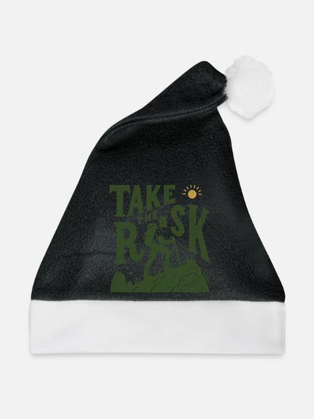 Take the Risk Wanderer Grafik - Weihnachtsmütze - Schwarz/Weiß