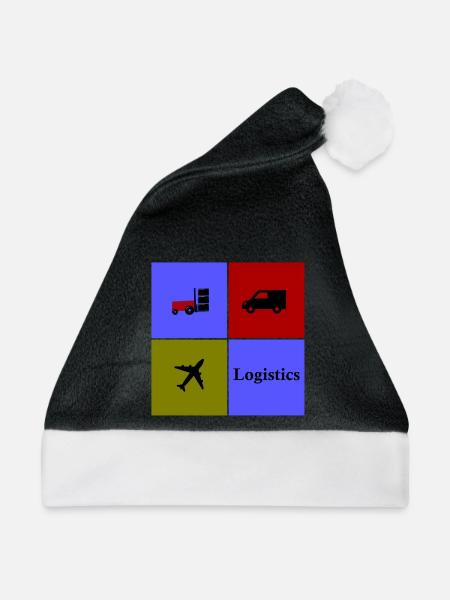 Logistik Vierfeld Transport - Weihnachtsmütze - Schwarz/Weiß