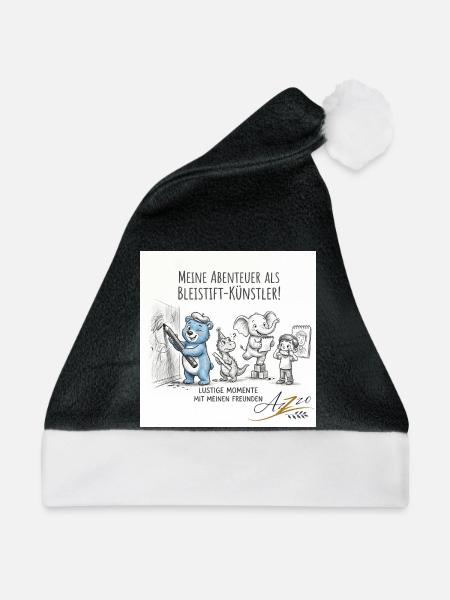Bleistiftkünstler-Abenteuer mit Freunden - Weihnachtsmütze - Schwarz/Weiß