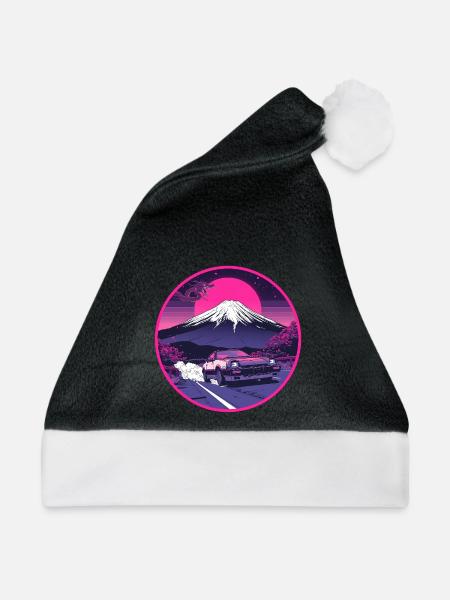Neon Fuji Dragon Overdrive Schrägheck - Weihnachtsmütze - Schwarz/Weiß