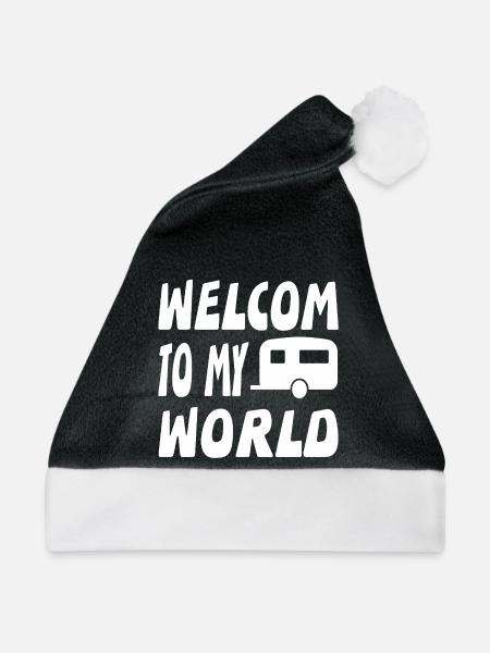 Camping - Weihnachtsmütze - Schwarz/Weiß