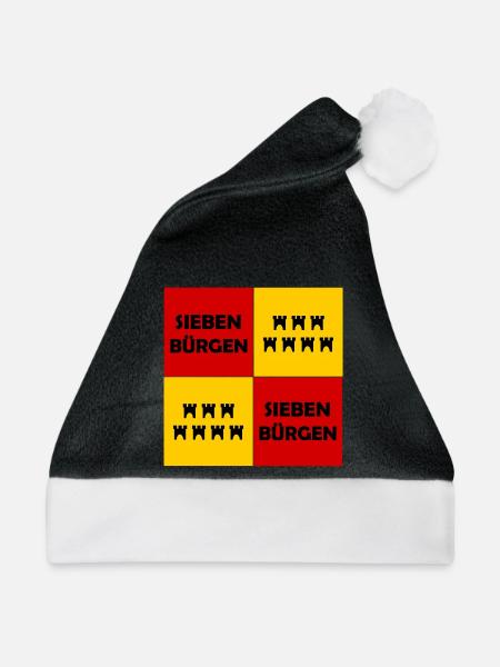 Siebenbürgen Quadrat Muster - Weihnachtsmütze - Schwarz/Weiß