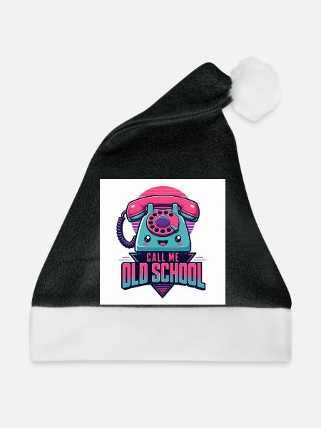 Call Me Old School - Weihnachtsmütze - Schwarz/Weiß