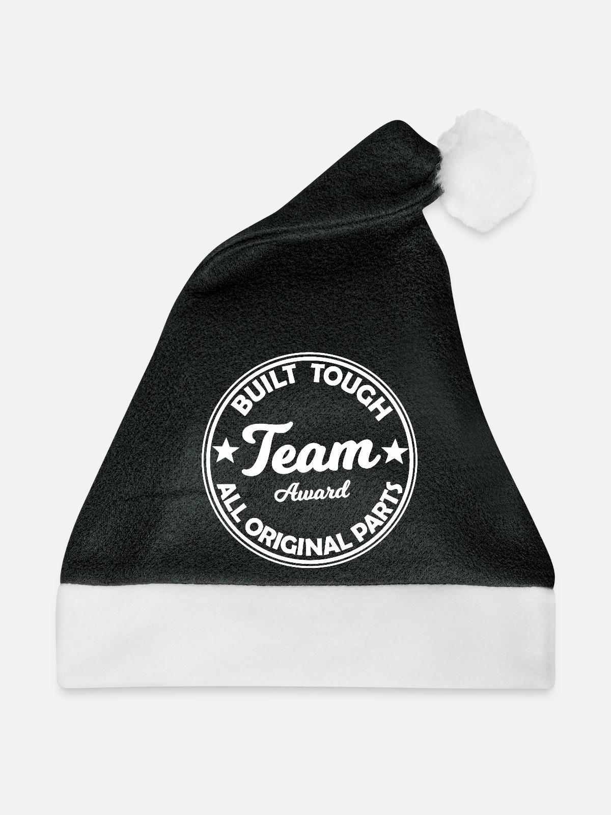 Team Award – Robuste Originalteile - Weihnachtsmütze - Schwarz/Weiß - Vorne