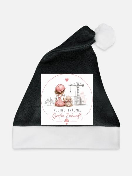 Kleine Träume Große Zukunft  - Weihnachtsmütze - Schwarz/Weiß