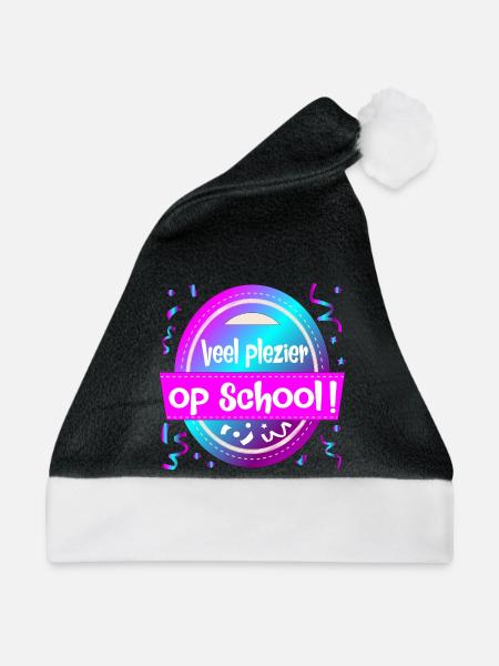Viel Spaß in der Schule - Weihnachtsmütze - Schwarz/Weiß