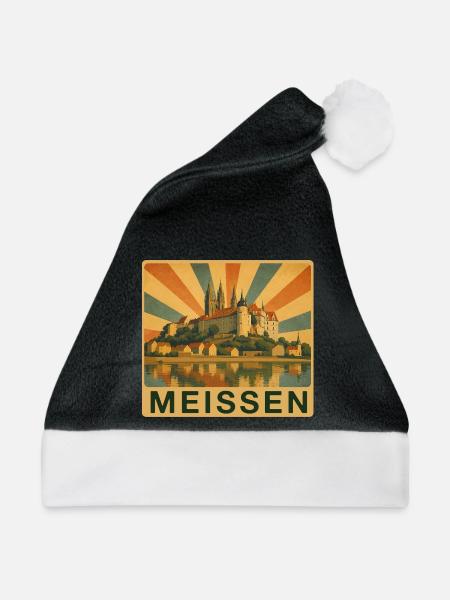Meissen Meißen - Weihnachtsmütze - Schwarz/Weiß