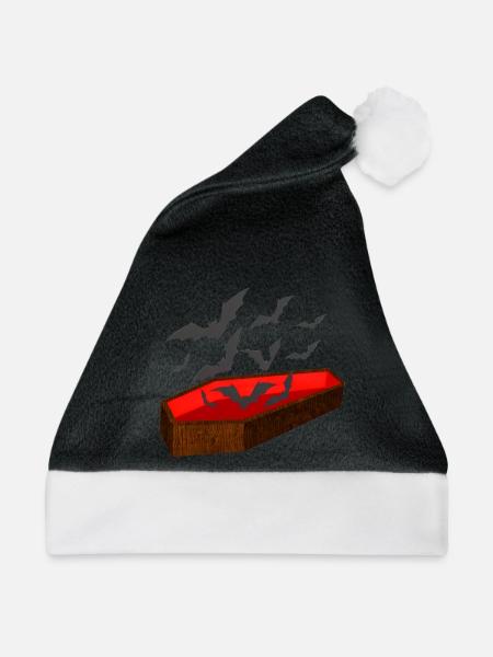 särge, fledermäuse - Weihnachtsmütze - Schwarz/Weiß