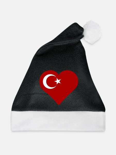 Ein Herz für die Türkei - Weihnachtsmütze - Schwarz/Weiß