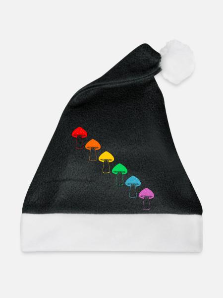 Vielfalt der Regenbogenpilze - Weihnachtsmütze - Schwarz/Weiß
