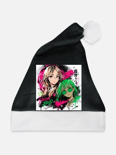 Neonträume Mutig Duo - Weihnachtsmütze - Schwarz/Weiß