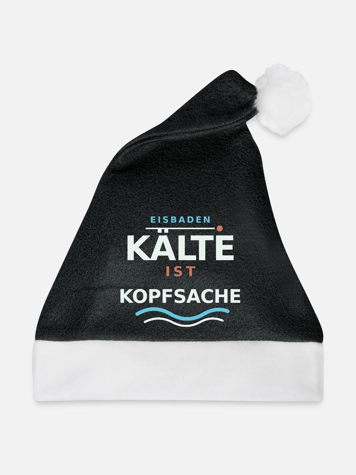 Kälte ist Kopfsache - Weihnachtsmütze - Schwarz/Weiß - Vorne