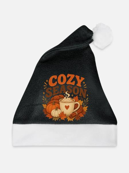 Saisondecke und Kürbisbecher - Weihnachtsmütze - Schwarz/Weiß