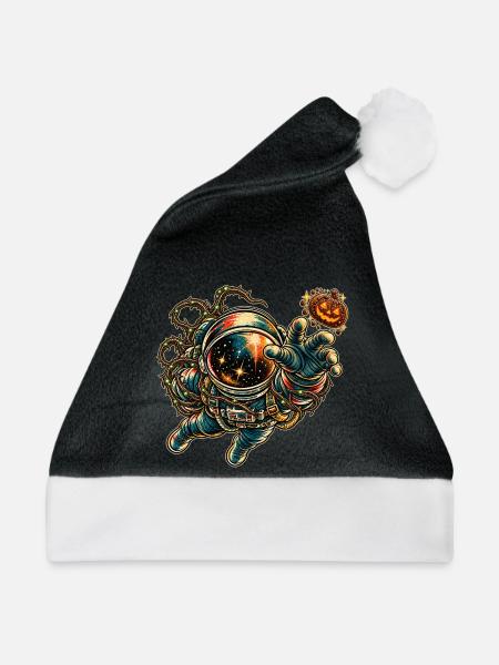KOSMISCHER ROCKER | Kosmischer Kürbiskeks - Weihnachtsmütze - Schwarz/Weiß