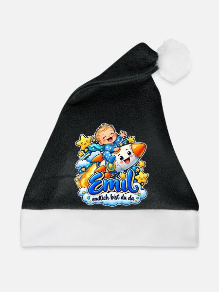 Emil Endlich Da Raketenbaby - Weihnachtsmütze - Schwarz/Weiß