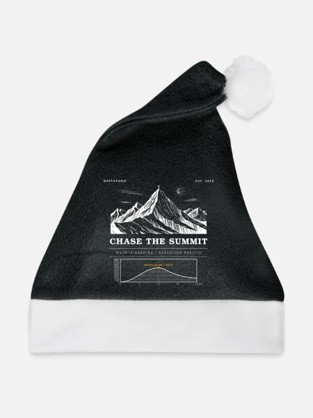 Chase the Summit – Bergsteigen - Weihnachtsmütze - Schwarz/Weiß