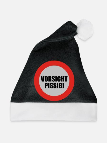 Vorsicht pissig - Weihnachtsmütze - Schwarz/Weiß