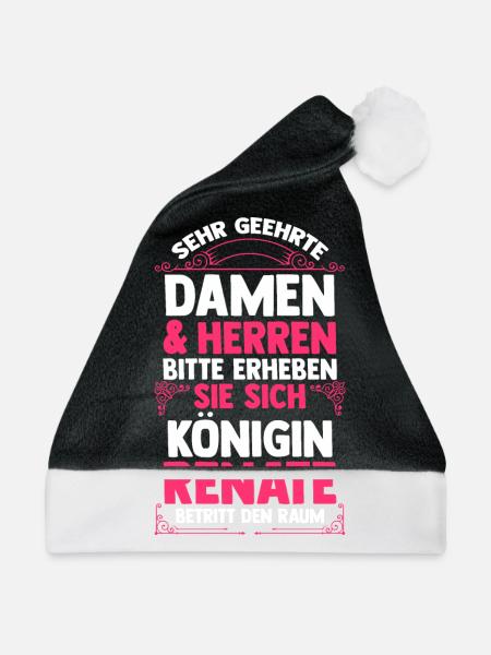 Renate - Weihnachtsmütze - Schwarz/Weiß