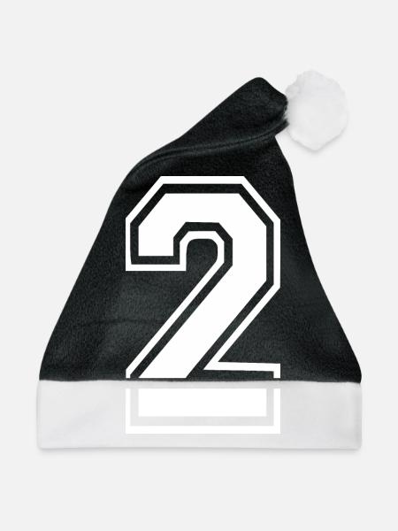 2 - Weihnachtsmütze - Schwarz/Weiß - Vorne
