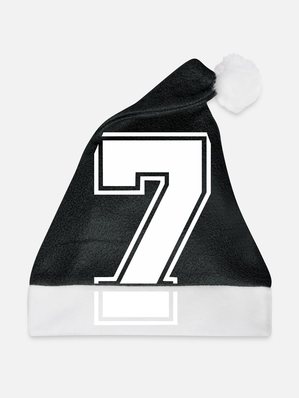 7 - Weihnachtsmütze - Schwarz/Weiß - Vorne