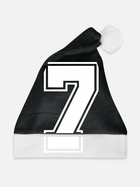 7 - Weihnachtsmütze - Schwarz/Weiß - Vorne