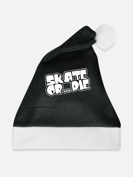 Skate oder stirb - Skateboarden - Weihnachtsmütze - Schwarz/Weiß