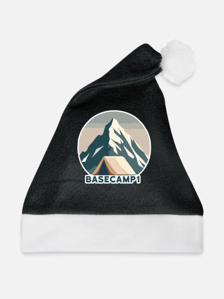 Bergsteiger Basislager 1 - Weihnachtsmütze - Schwarz/Weiß