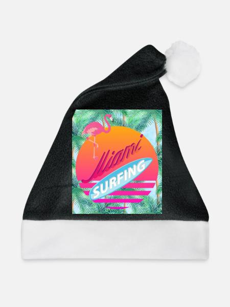 Miami, Florida USA - Weihnachtsmütze - Schwarz/Weiß