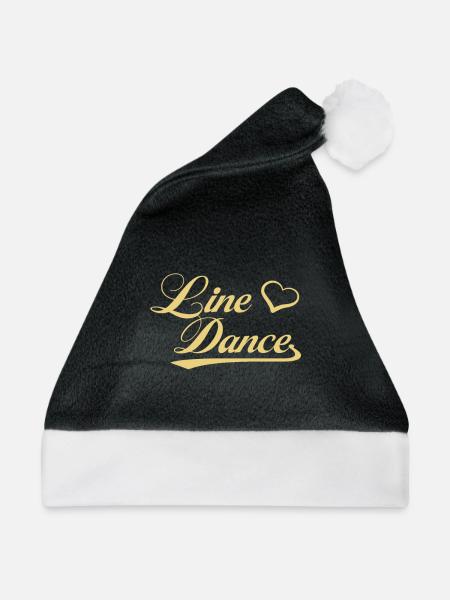 Line Dance Love Shirt - Weihnachtsmütze - Schwarz/Weiß