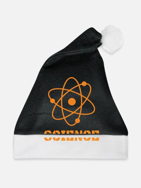 Physics: Science Atom - Weihnachtsmütze - Schwarz/Weiß - Vorne