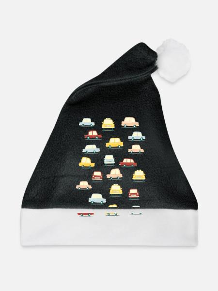 Oldtimer - Weihnachtsmütze - Schwarz/Weiß
