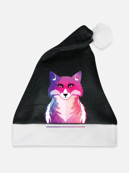 Fuchs - Weihnachtsmütze - Schwarz/Weiß