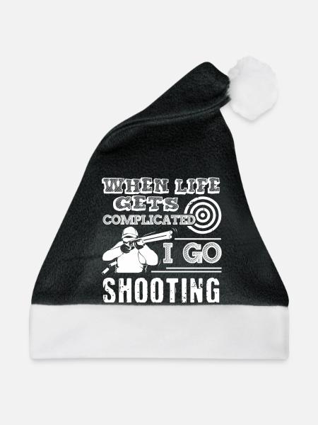 Schießen Ich gehe Schießen - Weihnachtsmütze - Schwarz/Weiß - Vorne