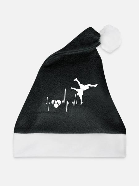Breakdance Breakdance Herzschlag - Weihnachtsmütze - Schwarz/Weiß