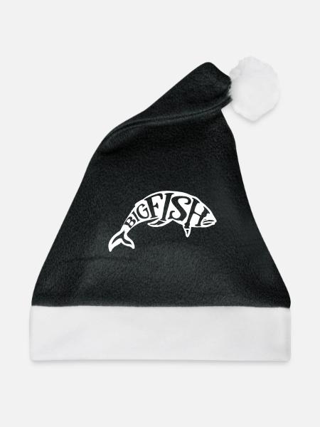 Fisch Angeln - Weihnachtsmütze - Schwarz/Weiß