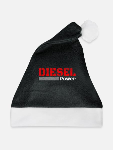 DIESEL MECHANIC / DIESEL TRUCKER Diesel Power - Weihnachtsmütze - Schwarz/Weiß - Vorne